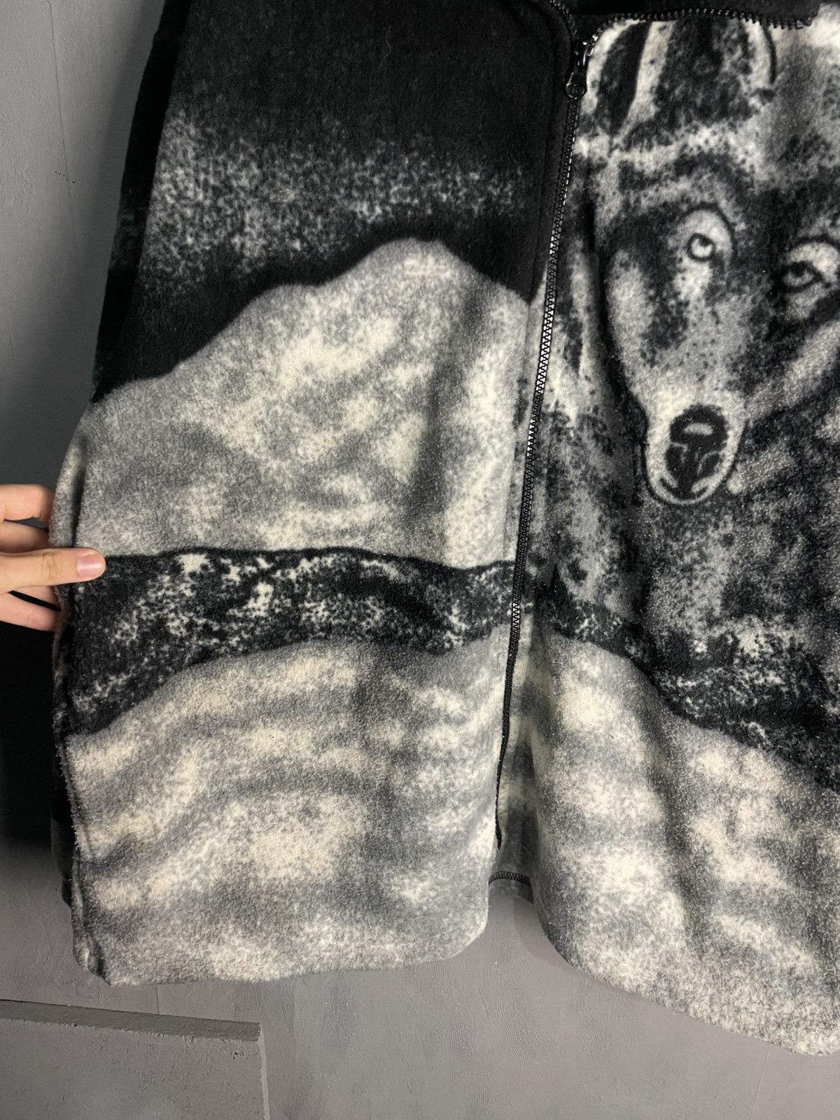 Vintage Vintage Wolves🐺 Sherpa Fleece Jacket Sweater Sweatshirt Size US L / EU 52-54 / 3 - 3 Thumbnail