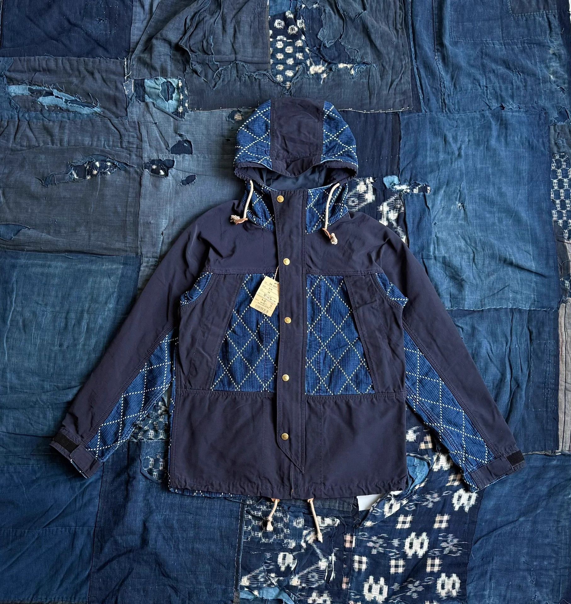 Studio D'Artisan Studio D'Artisan Indigo Sashiko Windbreaker Jacket 38 Size US XXS / EU 40 - 1 Thumbnail