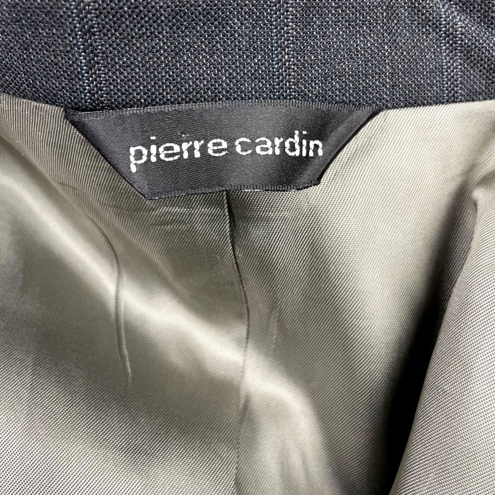 Pierre Cardin VINTAGE Pierre Cardin Men's Blazer Gray Stripe 100% Wool Double Breasted 40R Coat Jacket Size 40R - 5 Thumbnail