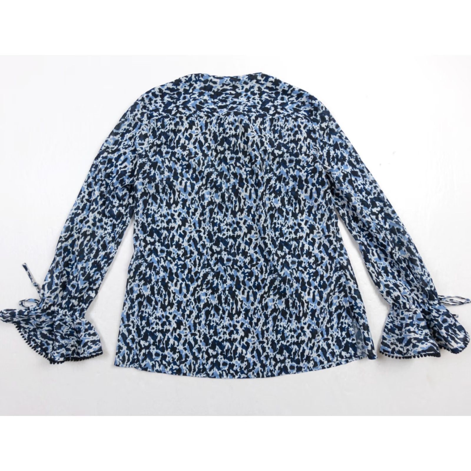 Vintage Derek Lam IO Crosby Shirt Womens 6 Blue Blouse Long Sleeve Ladies Size M / US 6-8 / IT 42-44 - 7 Thumbnail