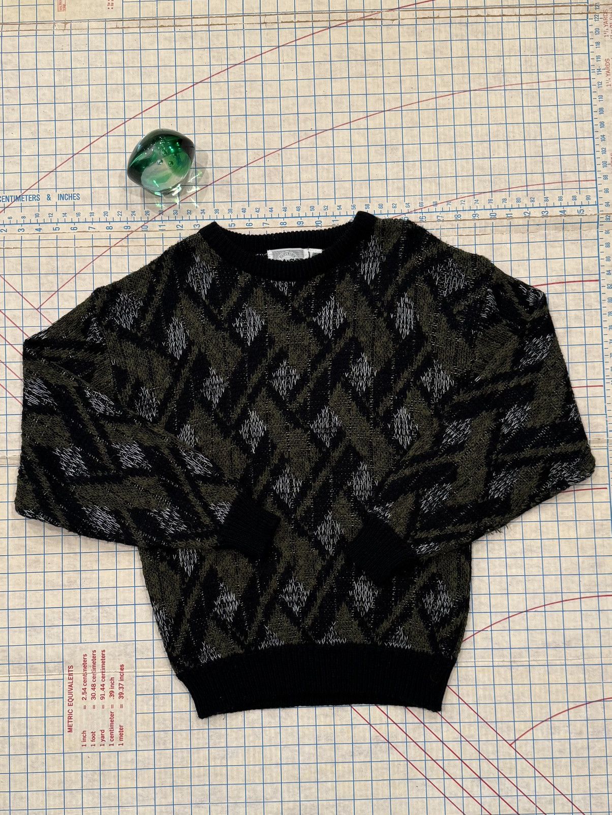 Vintage Vintage Bask Patterned Knit Sweater Mens Size Medium Black Size US M / EU 48-50 / 2 - 6 Thumbnail