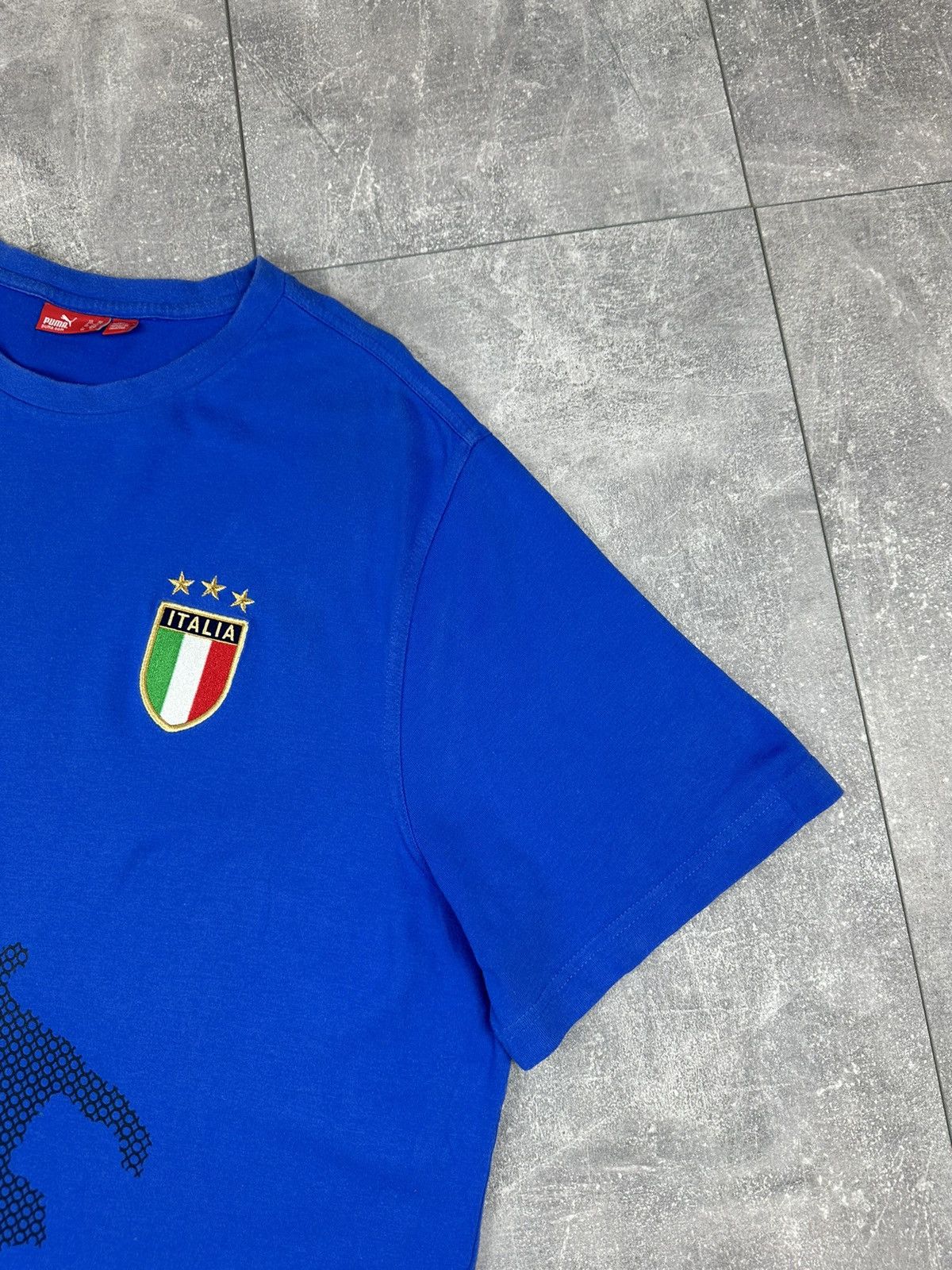 Puma Puma Italia Retro Overprint Logo Cotton T-Shirt Size US XXL / EU 58 / 5 - 2 Thumbnail