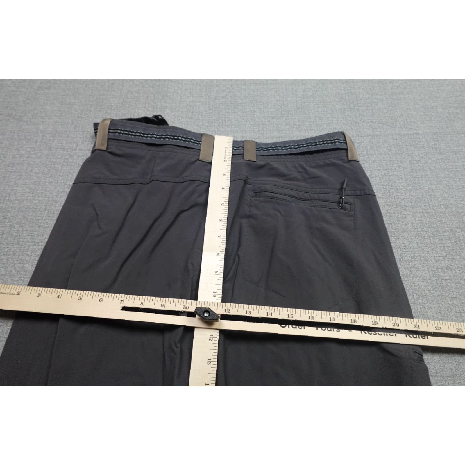 Vintage L.L.Bean Pants Mens 34x30 Gray Softshell Hiking Schoeller Dryskin Belted Stretch Size US 34 / EU 50 - 7 Thumbnail