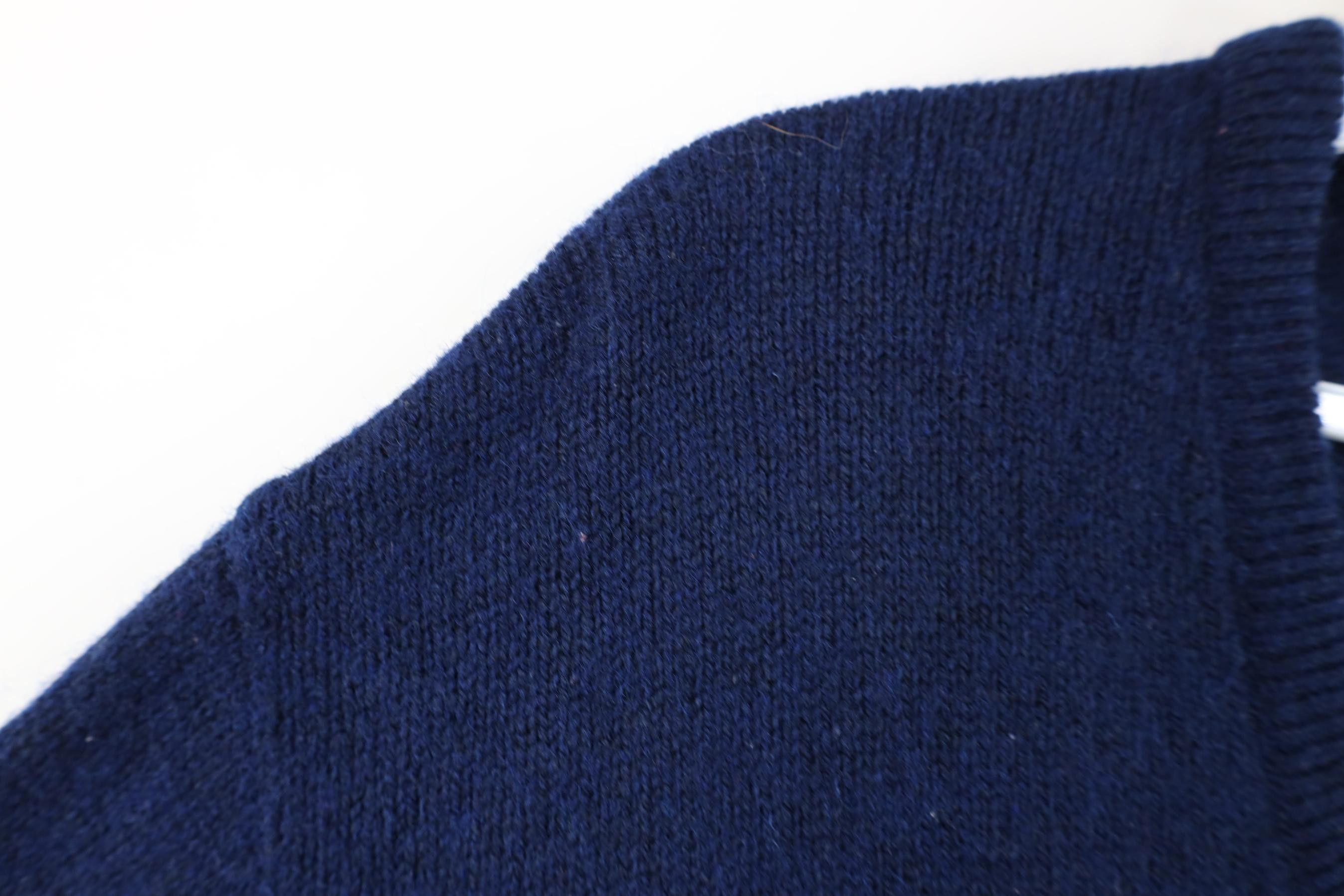 Vintage Vintage 70s Streetwear Blank Wool Knit V-Neck Sweater USA Size US M / EU 48-50 / 2 - 5 Thumbnail