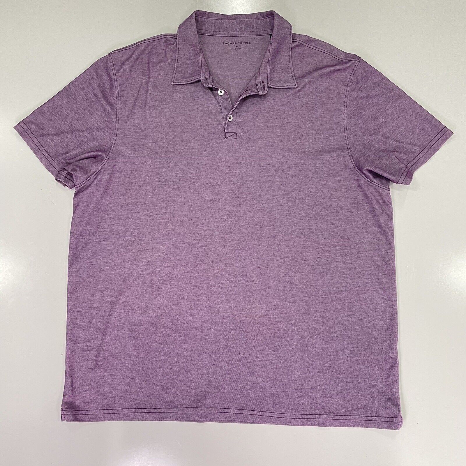 Zachary Prell Zachary Prell Men's Collar Polo Shirt Light Purple XL Peru Size US XL / EU 56 / 4 - 1 Thumbnail
