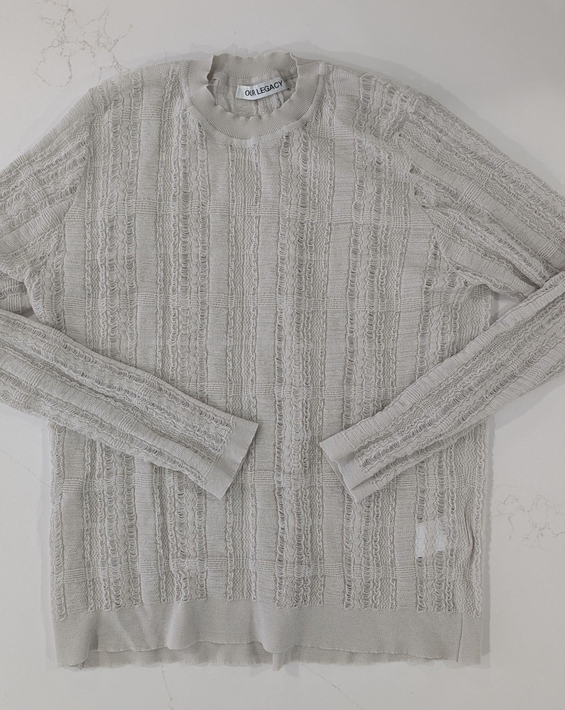 Our Legacy Our Legacy Formal Roundneck Cloud Grey Tech Cotton Size 50 Size US M / EU 48-50 / 2 - 2 Thumbnail