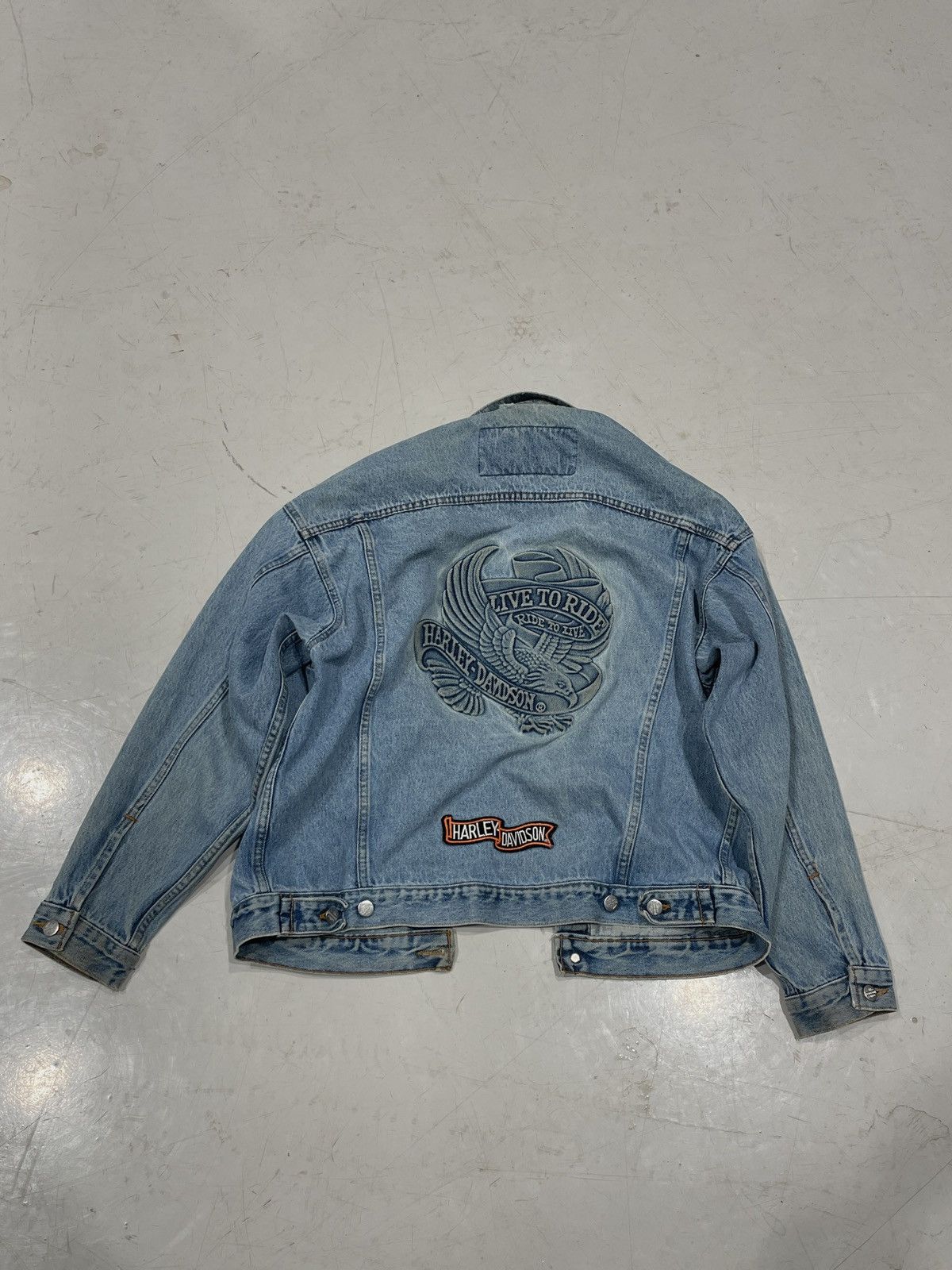 Harley Davidson × Vintage Vintage Blue Denim Harley Davidson Jacket Size US M / EU 48-50 / 2 - 1 Thumbnail