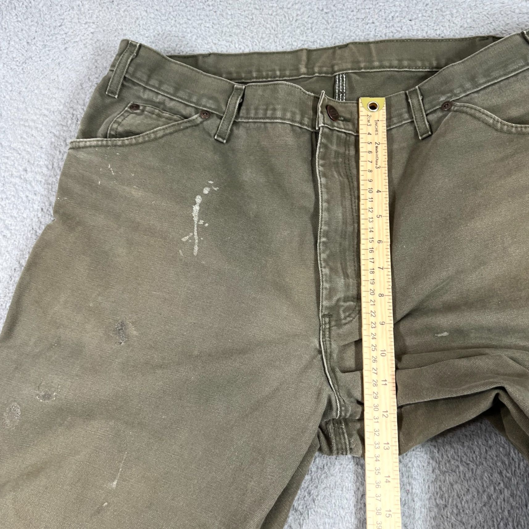 Dickies VINTAGE Dickies Mens Carpenter Pants Workwear Green Size 38X30 Canvas Relaxed Fit Size US 38 / EU 54 - 6 Thumbnail