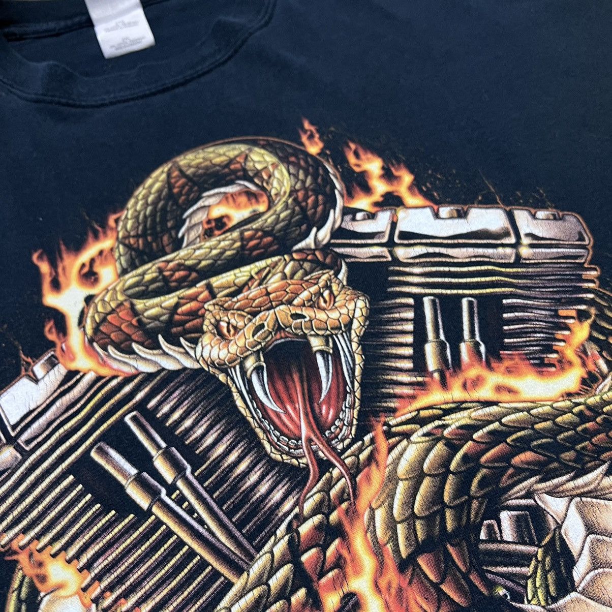 Vintage Vintage Biker Motorcycle T shirt Snake Flames Grunge Punk Size US XXL / EU 58 / 5 - 5 Thumbnail