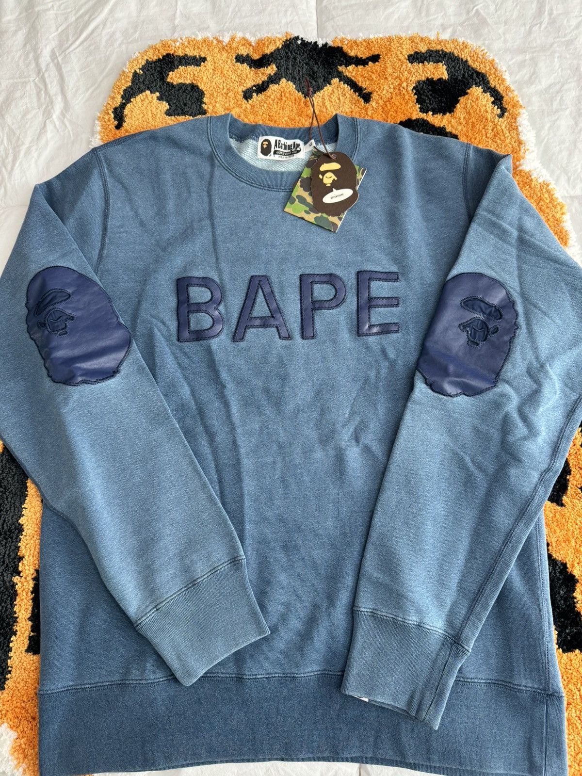 image of Bape Crewneck Large Blue Xl, Men's