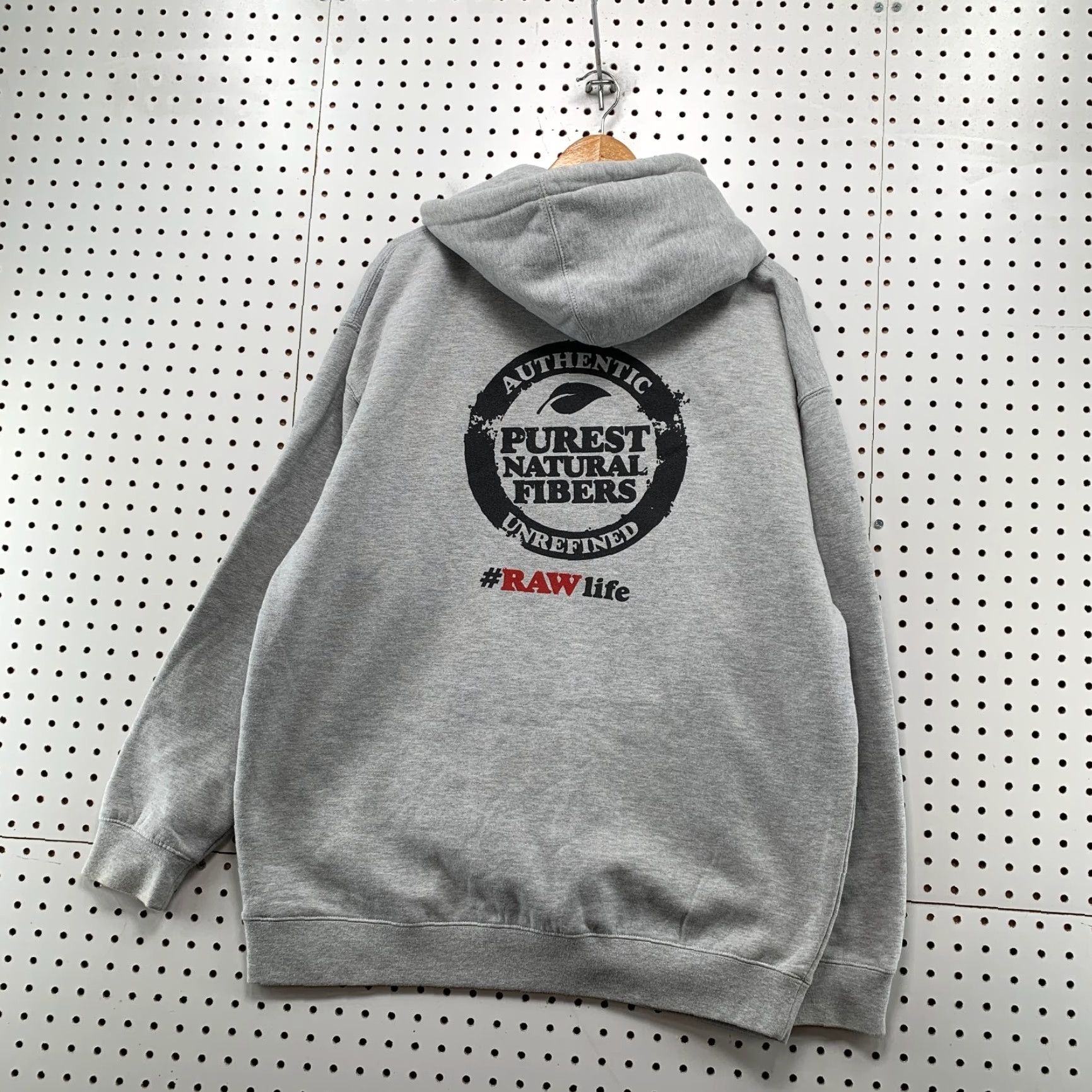 Vintage RAW OG Hoodie Sweatshirt Mens XL Gray Hooded Fleece WIZ Rolling Paper New Size US XL / EU 56 / 4 - 2 Thumbnail