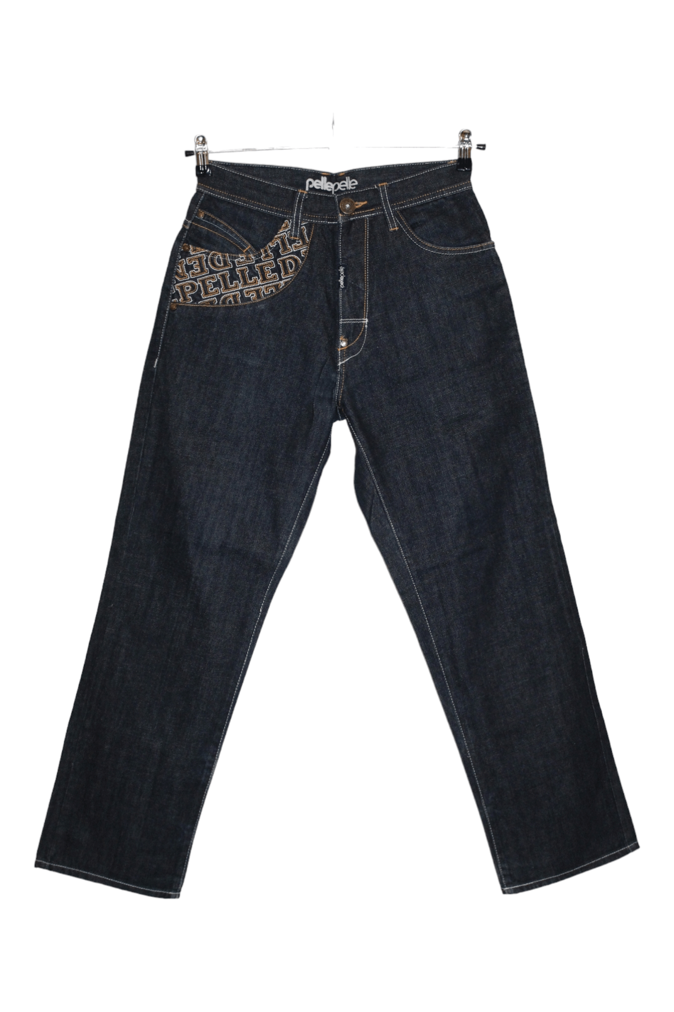 Pelle Pelle 🔥VTG 90s Pelle Pelle Straight-leg Raw Denim Baggy Rap Jeans Size US 30 / EU 46 - 11 Thumbnail