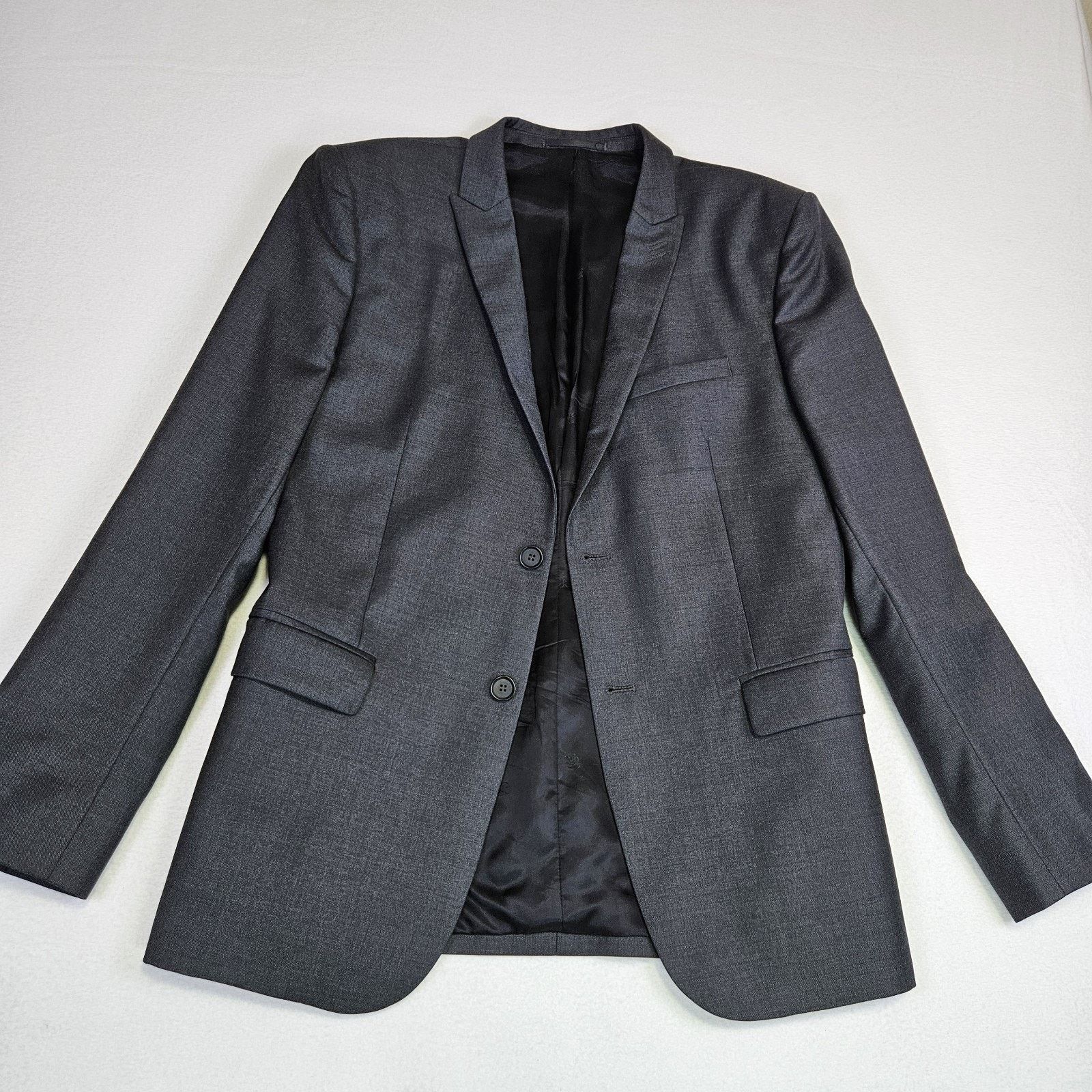 The Kooples The Kooples Blazer Peak Lapel Classic Fit Suit Jacket Wool Size 40R - 3 Thumbnail