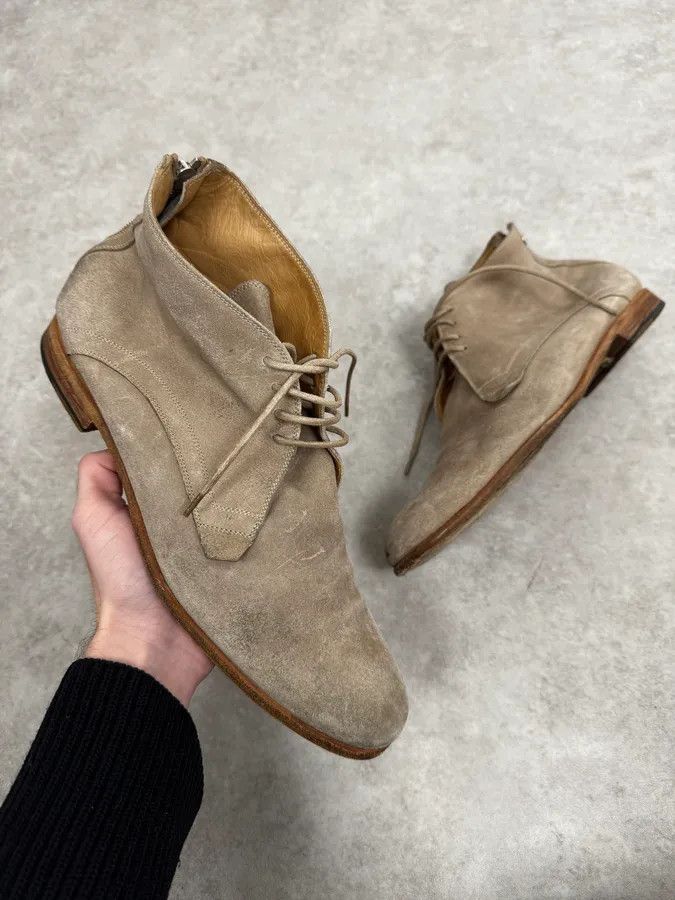 Dior 2000s Dior Beige Suede Leather Boots Size US 10 / EU 43 - 1 Thumbnail