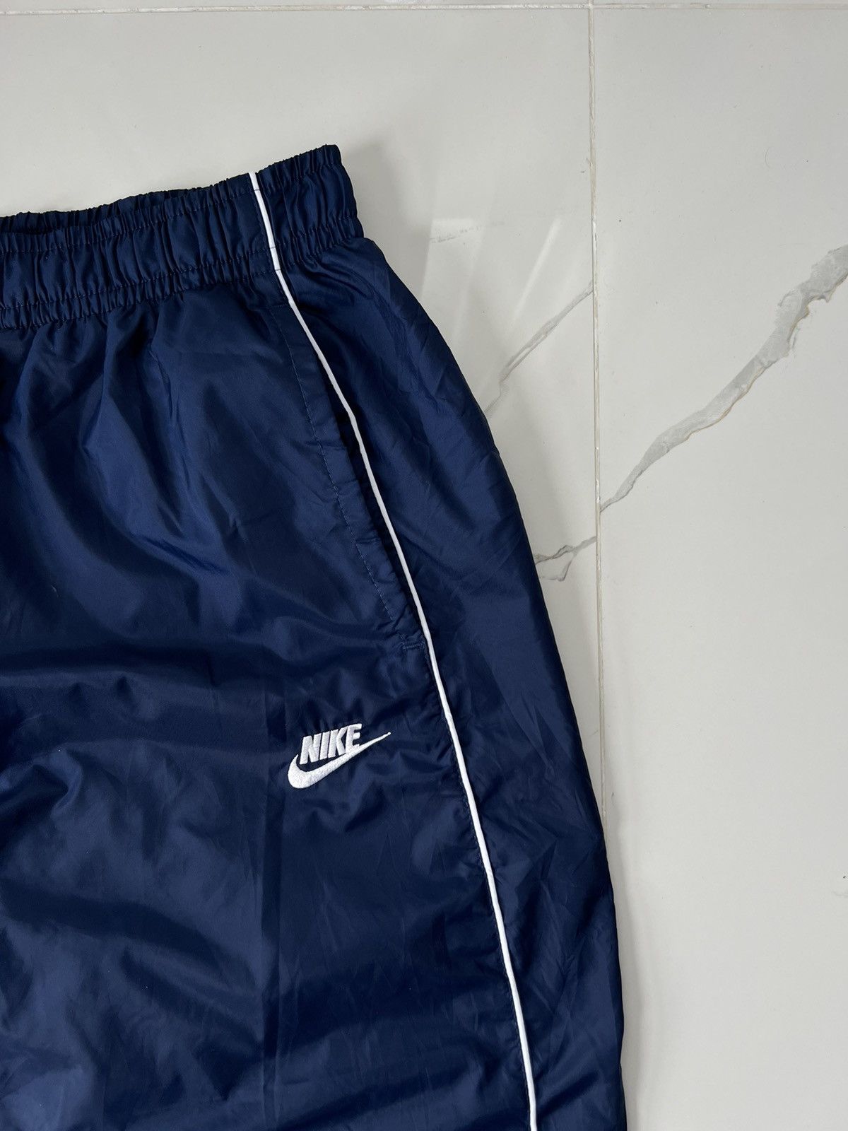 Nike × Vintage 90’s NIKE SWOOSH LOGO BAGGY TRACK PANTS Y2K GORPCORE Size US 34 / EU 50 - 4 Thumbnail