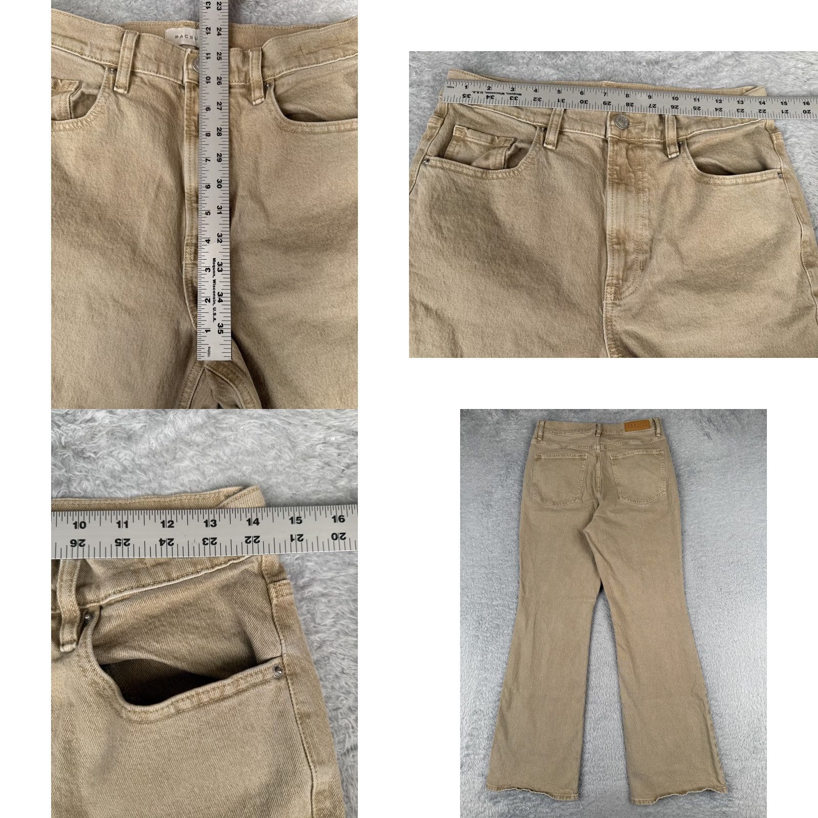 Pacsun Pacsun Jeans Womens 29 Brown Denim Stretch High Rise Bootcut 29x30 Cotton Blend 5-Pocket Design Distressed VINTAGE No Size 29" - 9 Thumbnail