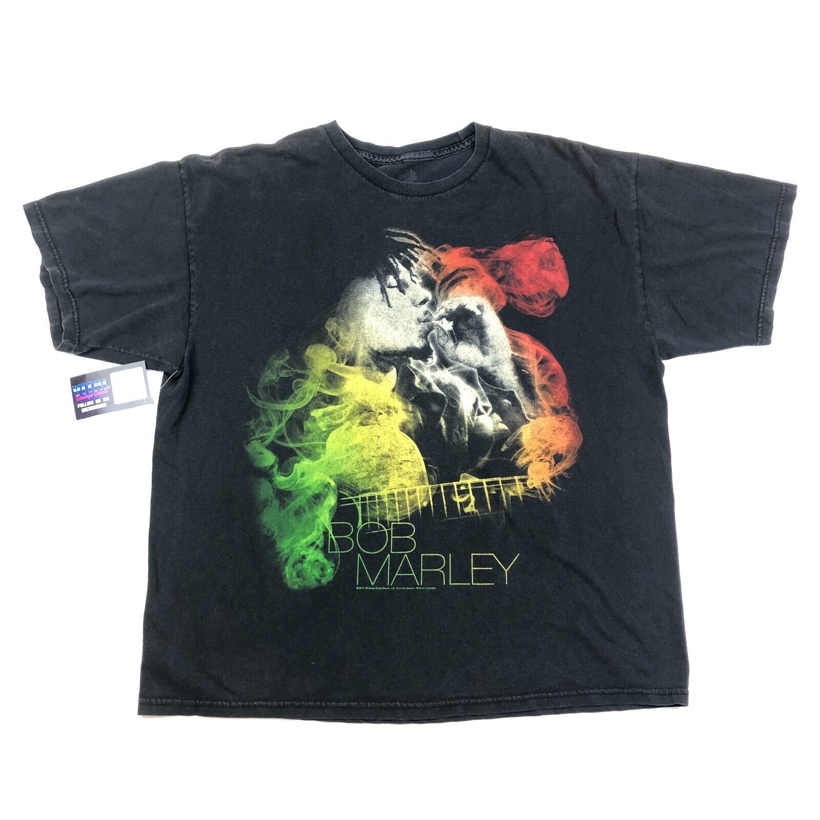 Vintage × Zion Rootswear 2016 Bob Marley Smoking Clouds Smoke Zion Rootwear Tee Large Size US L / EU 52-54 / 3 - 1 Thumbnail