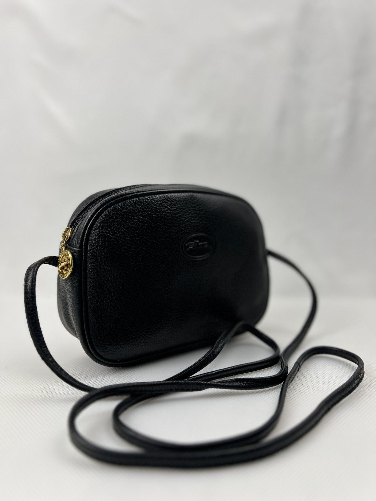 Longchamp Leather Mini Crossbody Bag in Black, Women's