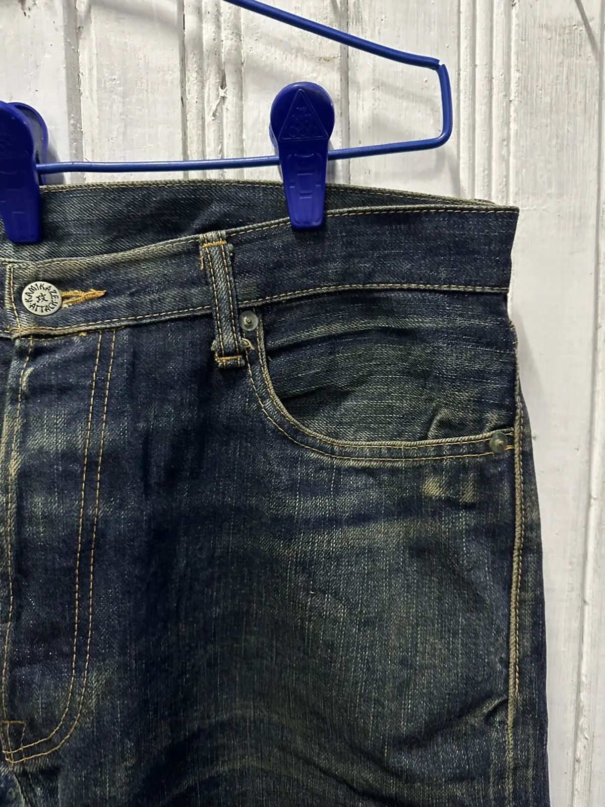 Kamikaze Attack SICKSS! Redline KAMIKAZE ATTACK Selvedge Mudwash Denim Pants Size US 35 - 7 Thumbnail