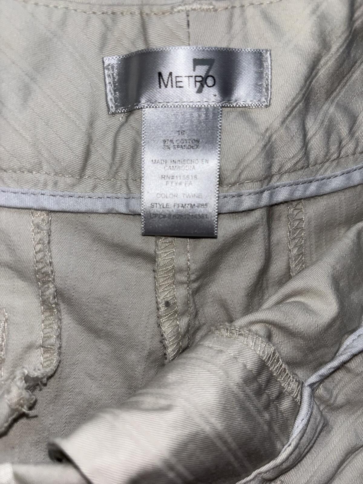 Other Metro 7 Brown & Khaki Pinstripe Y2K Safari Size 10 bundle Size 32" / US 10 / IT 46 - 8 Thumbnail