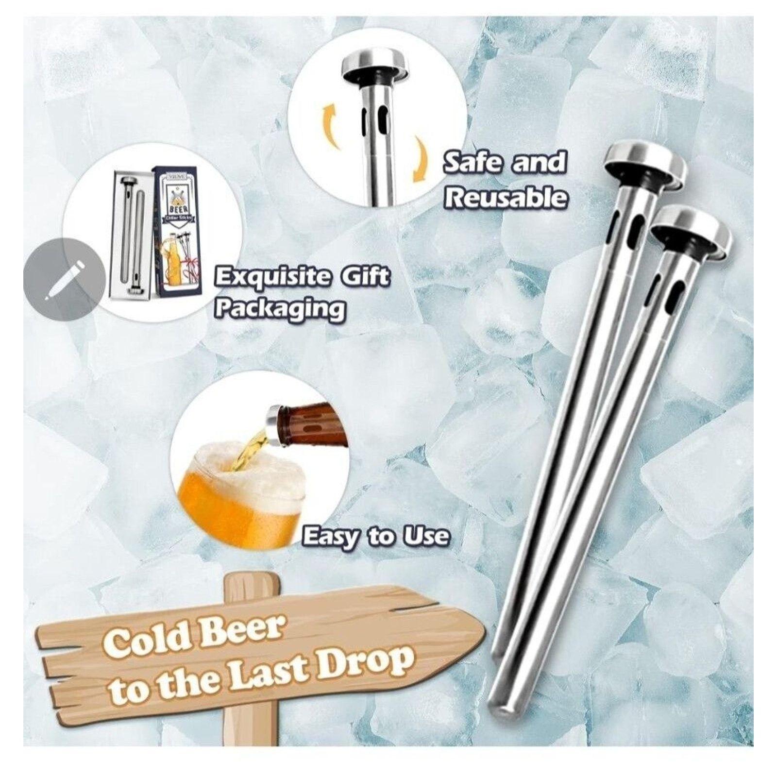 & Other Stories Beer Chiller Sticks for Bottles, Christmas Gifts for Him Size ONE SIZE - 4 Thumbnail
