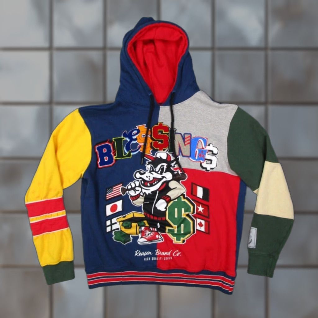 Reason Reason Men's Medium Multicolor Graphic Pullover Fleece Hoodie Size US M / EU 48-50 / 2 - 1 Thumbnail