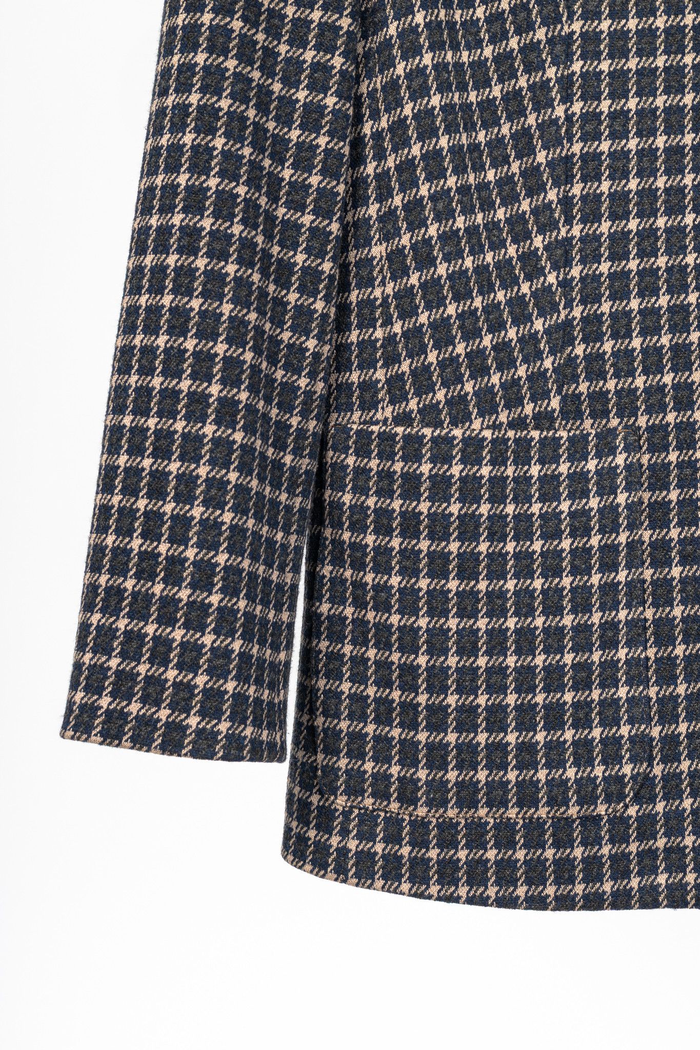 Weekend Max Mara Weekend Max Mara Brown & Navy Plaid Knit Blazer Size S / US 4 / IT 40 - 6 Thumbnail