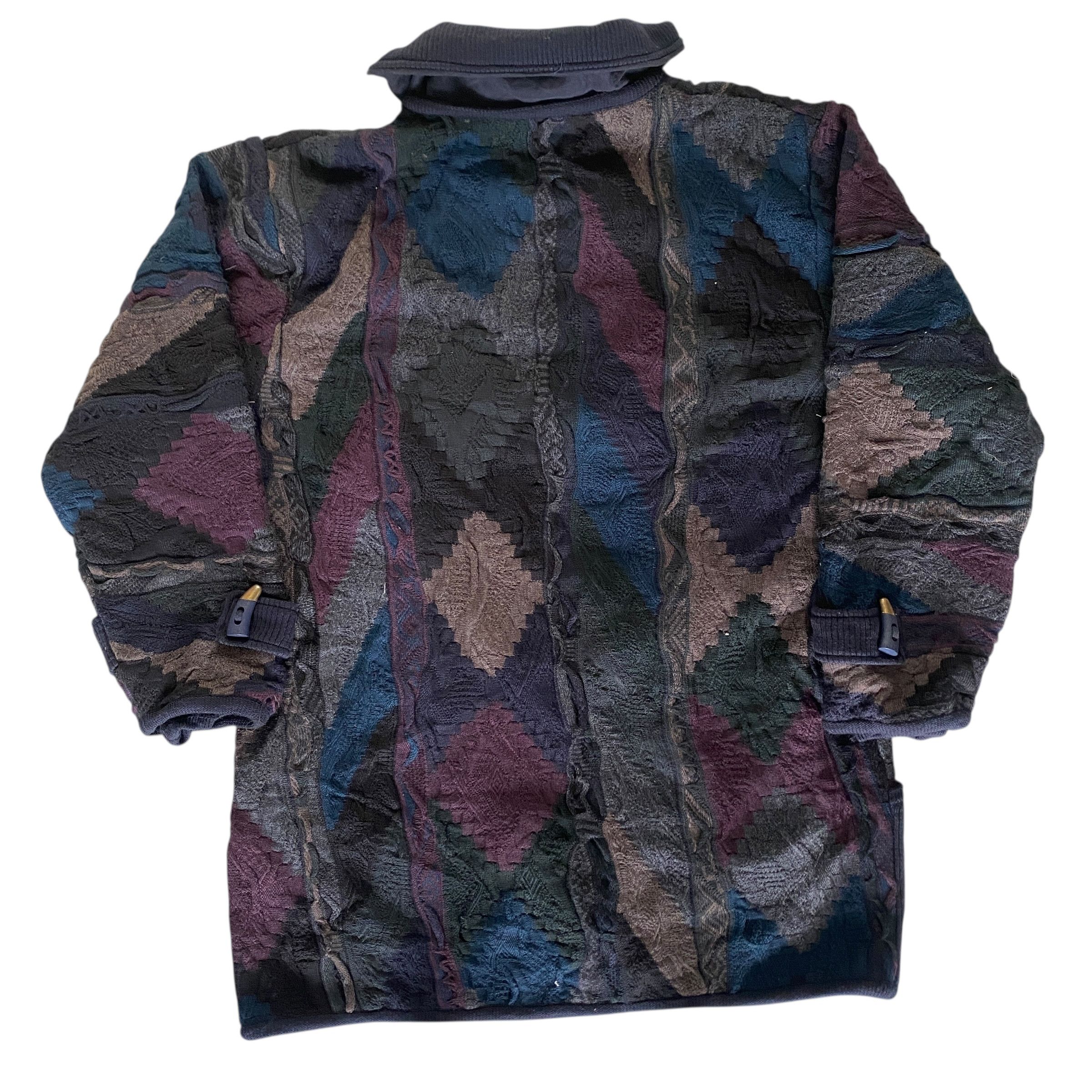 Coogi Vintage Coogi Wool Knitted Mix Leather Coat Jacket Size US L / EU 52-54 / 3 - 4 Thumbnail