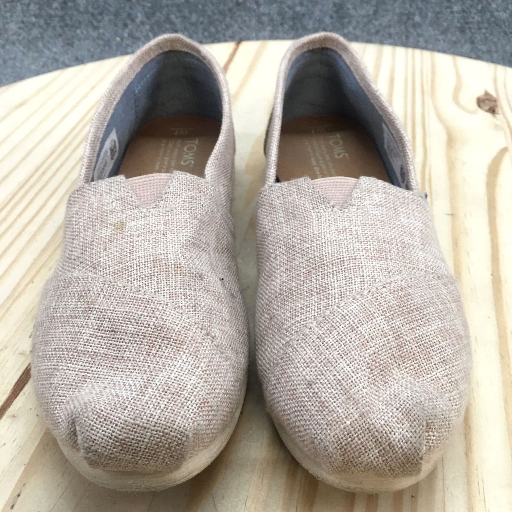 Toms TOMS Espadrille Womens 7 Beige Alpargata Round Toe Flats Slip On Casual Comfort Size US 7 / IT 37 - 7 Thumbnail