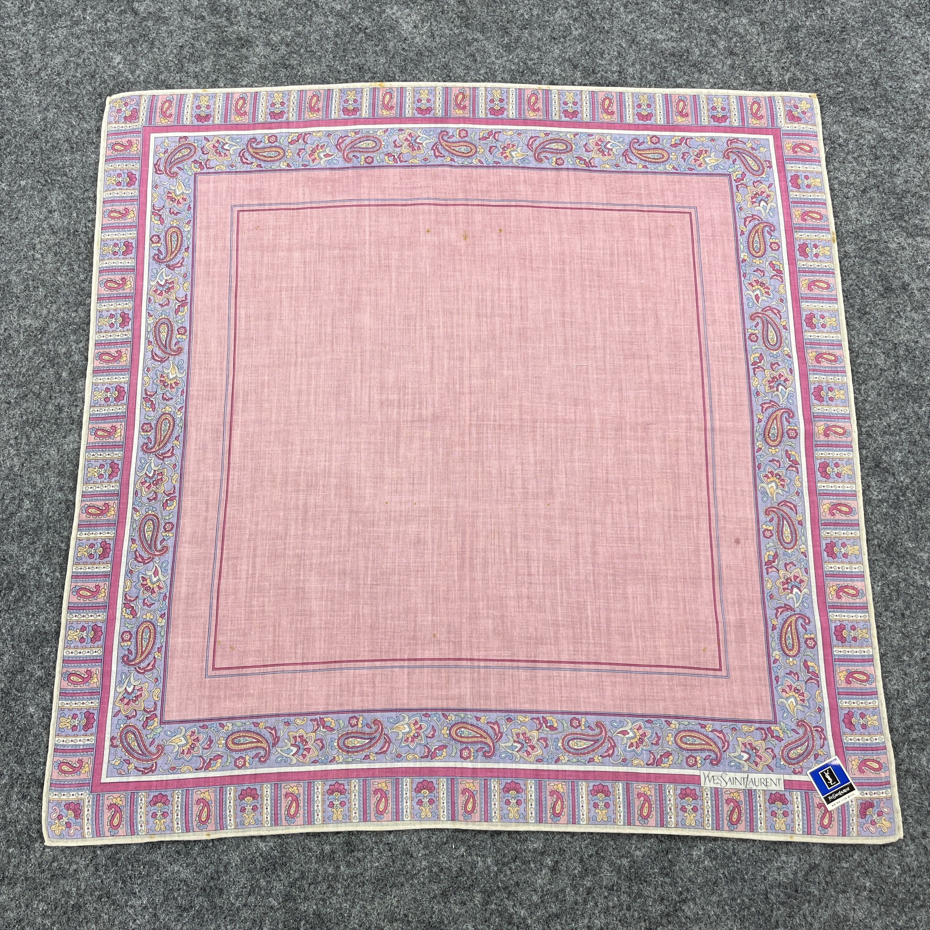 Vintage Yves Saint Laurent Handkerchief / Bandana / Neckerchief B627 Size ONE SIZE - 2 Thumbnail