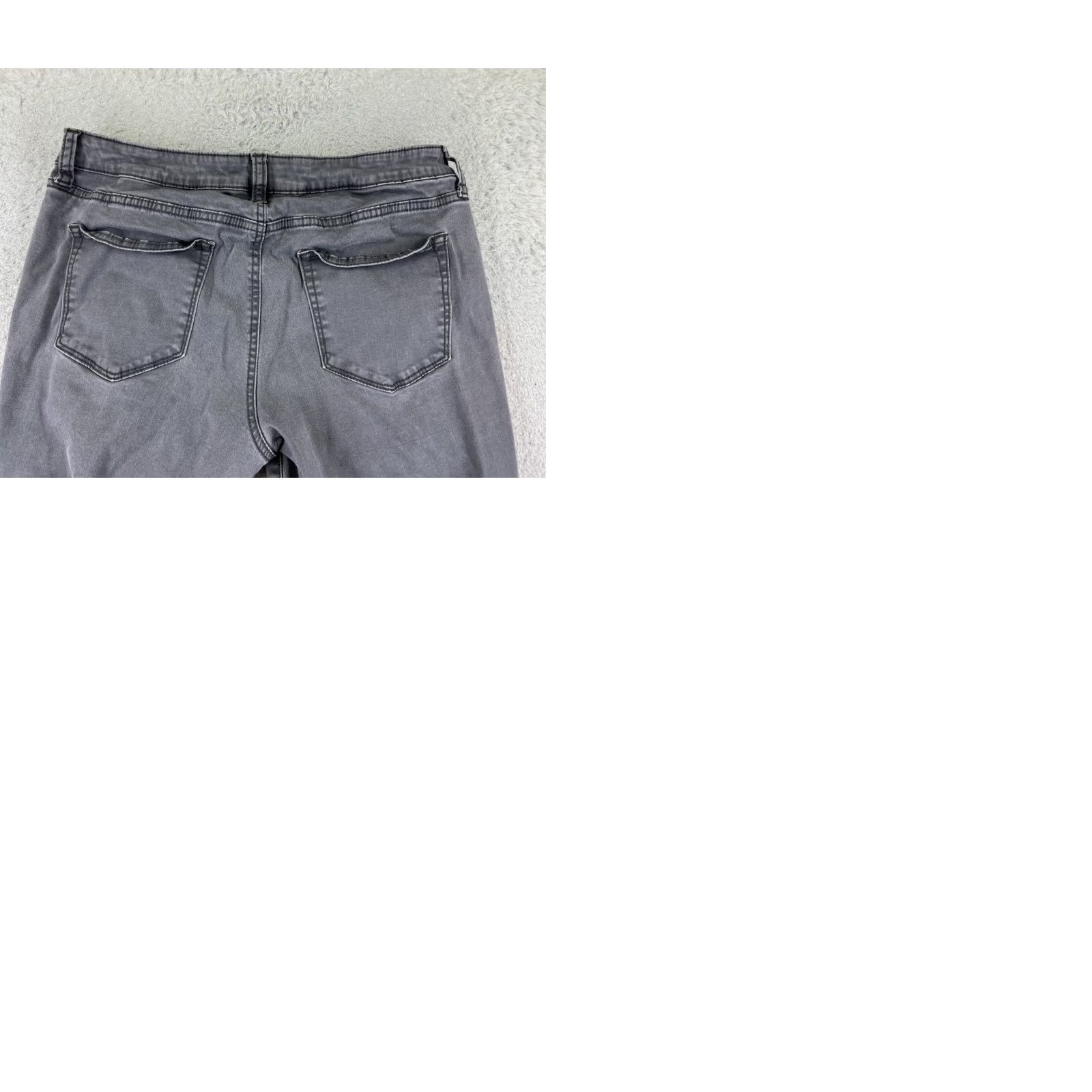 Vintage Sonoma Jeans Womens 10 Gray Skinny Leg Cotton Viscose Blend Stretch 28x27 Casual Slim Denim Modern 90s? Size 32" / US 10 / IT 46 - 10 Thumbnail