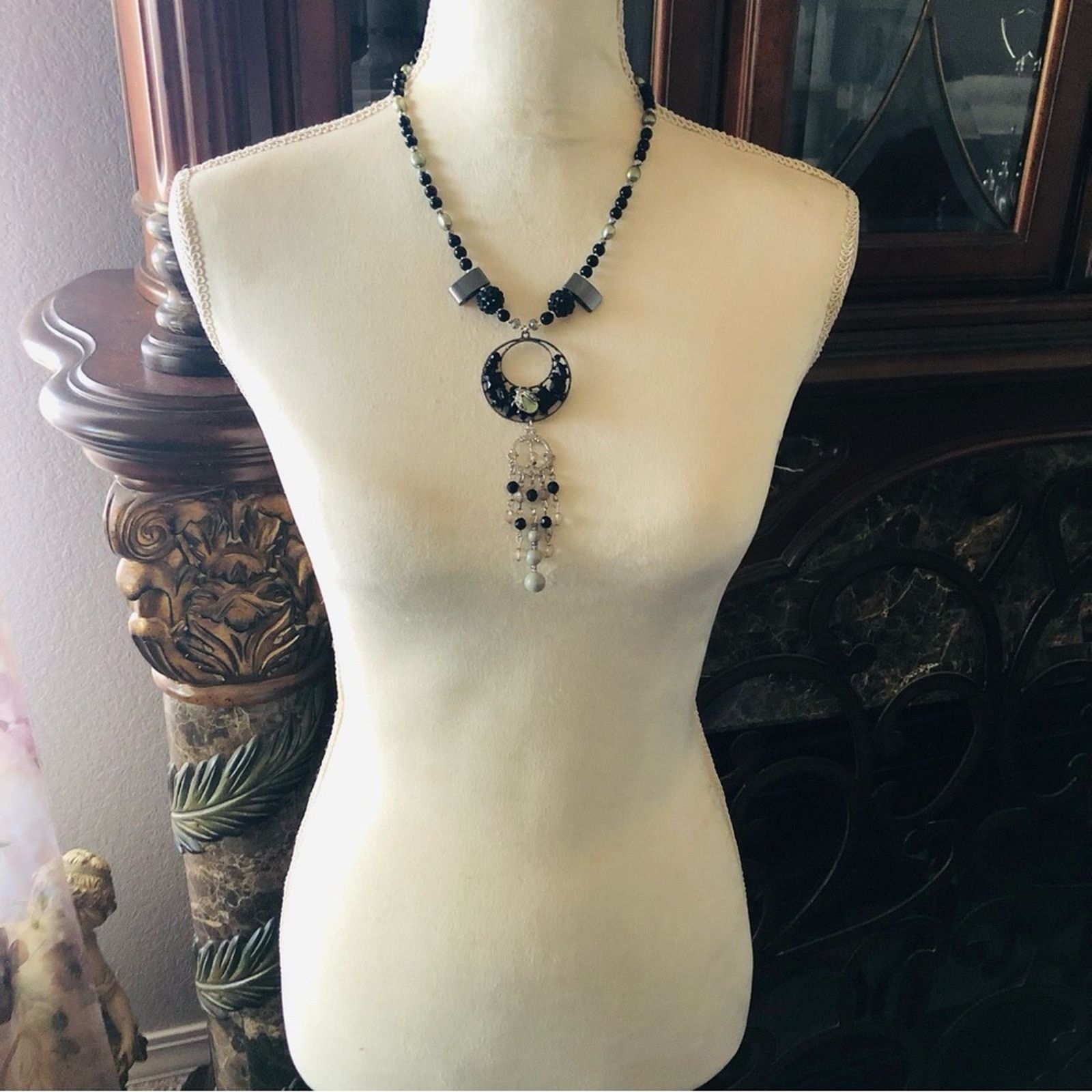 Handmade Handcrafted repurpose sage freshwater Pearl necklace Size ONE SIZE - 6 Thumbnail