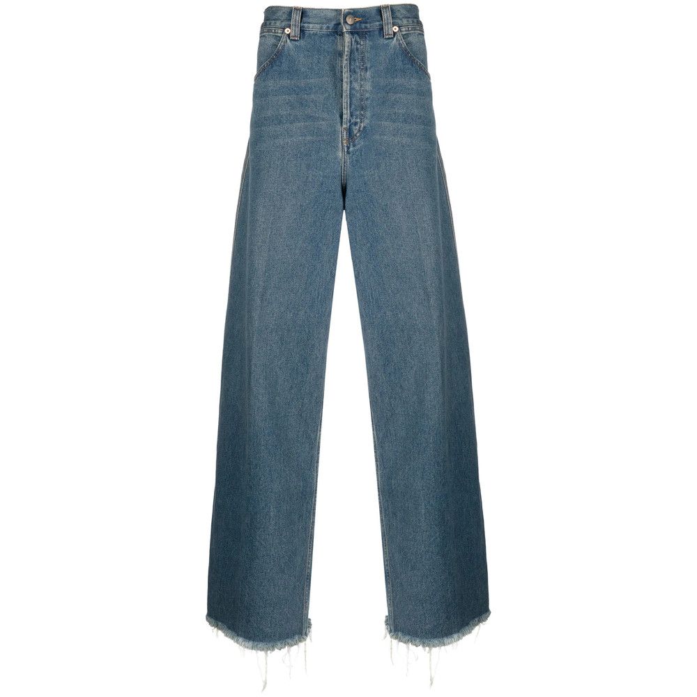Gucci Gucci BLUE Denim - Wide-Leg Jeans Size US 29 - 1 Thumbnail