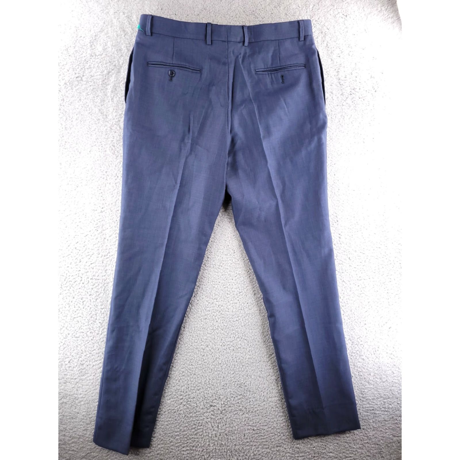 Tommy Hilfiger Tommy Hilfiger Mens Dress Pants 34x31 Blue Worsted Wool Flat Front Slim Straight Pants Mens Blue 34x31 Vintage No Size US 34 / EU 50 - 6 Thumbnail