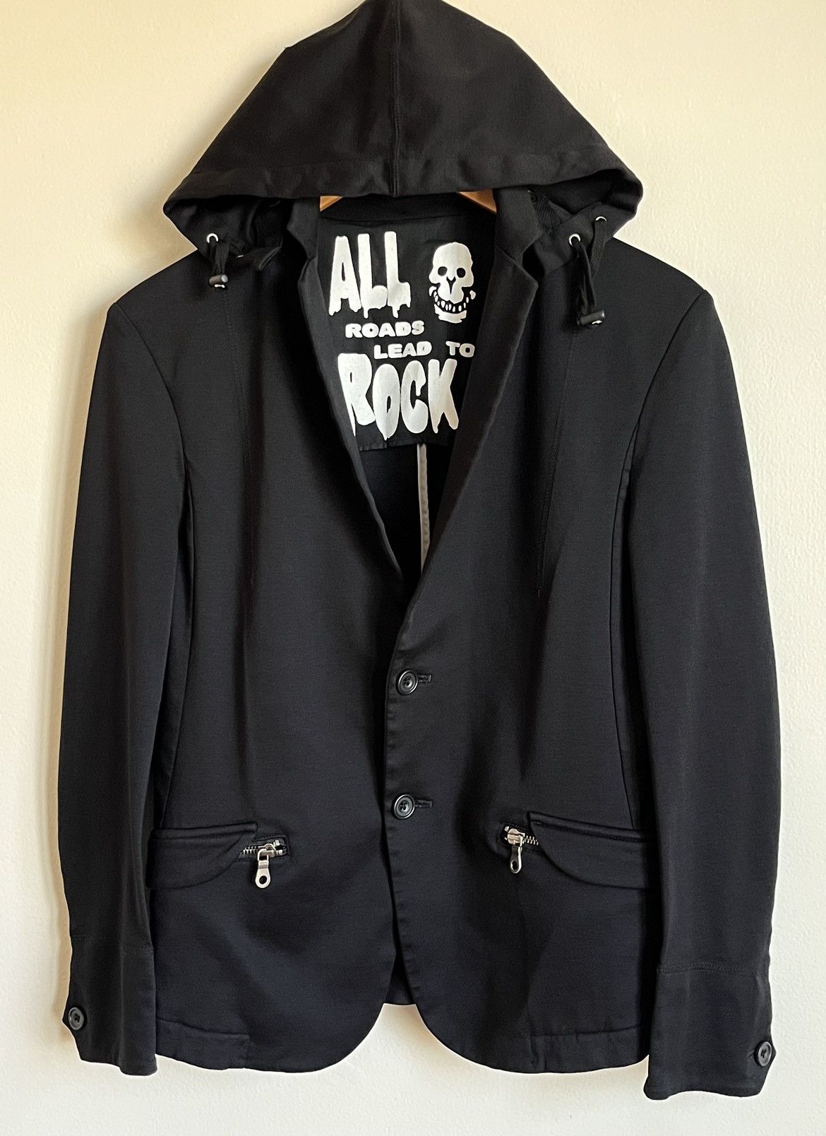 If Six Was Nine × Japanese Brand × Vintage Vintage 00’s PPFM “All Roads Lead To Rock” Blazer Jacket Size L / US 10 / IT 46 - 3 Thumbnail