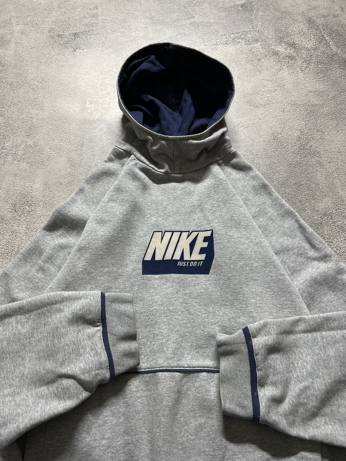 Nike × Vintage Vintage Y2k Nike 🩶 Just Do It Velour Big Logo Hoodie 00’s Size US S / EU 44-46 / 1 - 4 Thumbnail