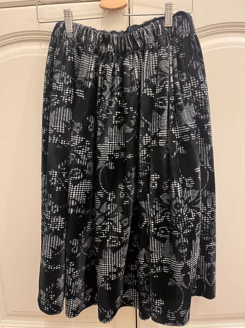 Comme des Garcons CDG Comcom Printed Flocked Skirt - dmc Size US 28 / EU 44 - 1 Thumbnail