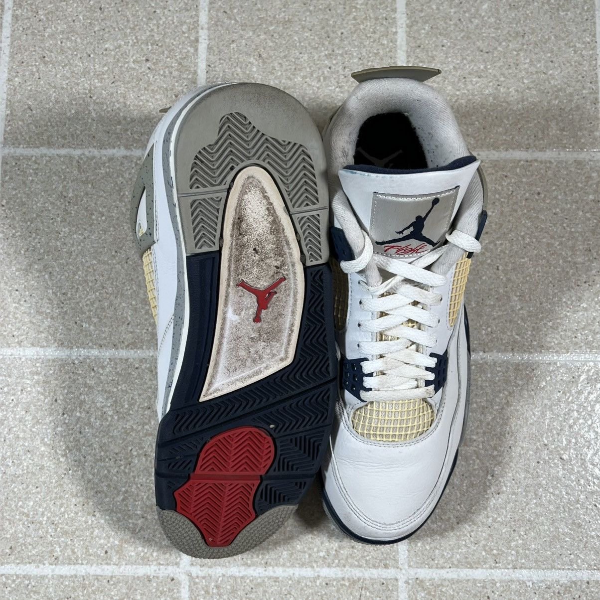 Jordan Brand Air Jordan 4 Midnight Navy Men's Sneakers Size 9.5 White Size US 11 / EU 44 - 5 Thumbnail