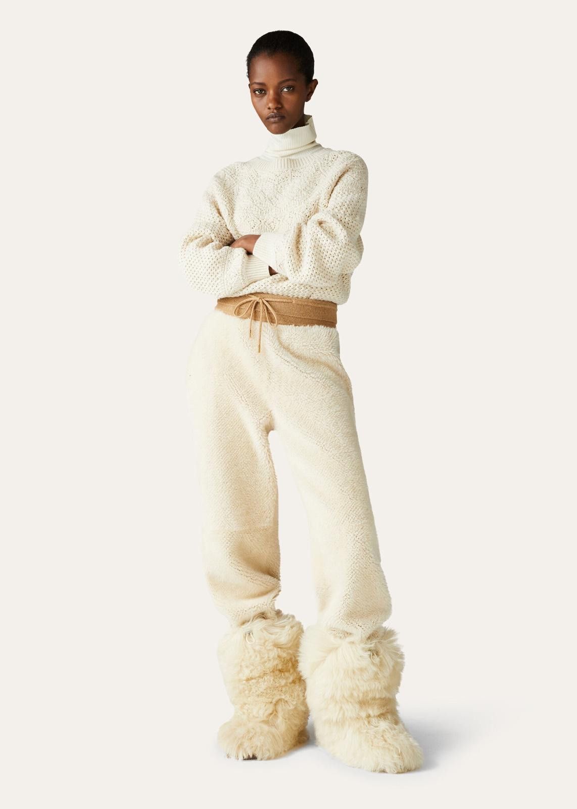 Loro Piana o1srvl11e0125 Engadin Crewneck Sweater in Off White Size M / US 6-8 / IT 42-44 - 3 Thumbnail