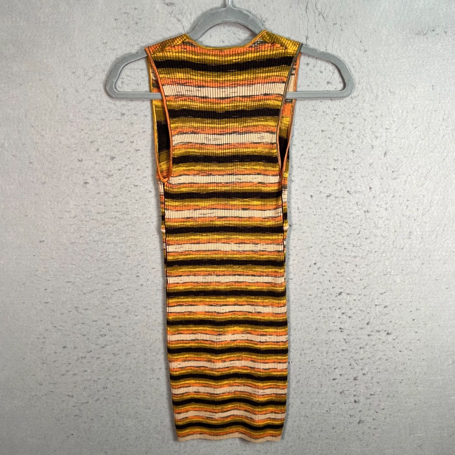 Live The Process Live The Process Dress Womens XL Multicolor Striped Ribbed Knit Sleeveless Midi V-Neck Size XL / US 12-14 / IT 48-50 - 2 Thumbnail