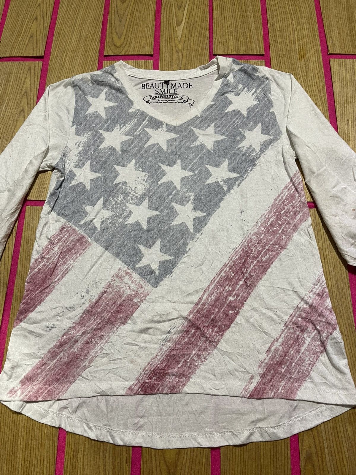 Hysteric Glamour Y2K AQUAHISTORY long sleeve tshirt big flag style Size US M / EU 48-50 / 2 - 3 Thumbnail