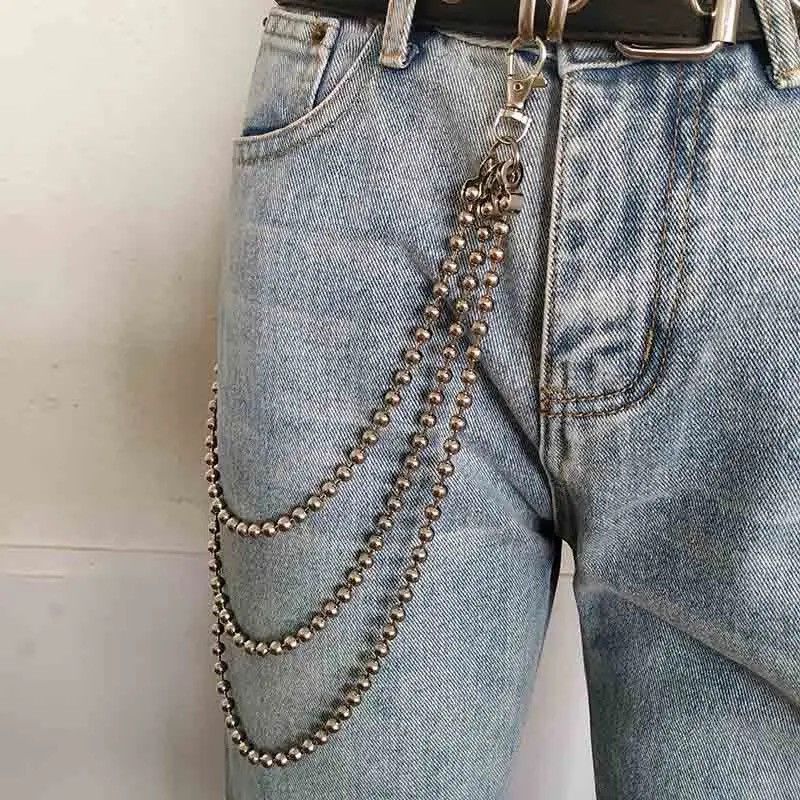 Vintage Punk Hip Hop Jeans Metal Key Chains Key Ring Size ONE SIZE - 3 Thumbnail