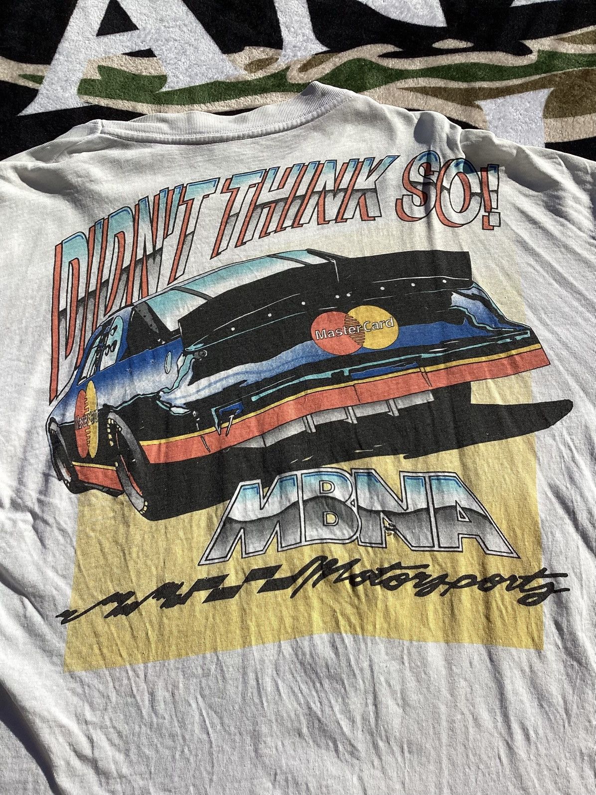 NASCAR Vtg 1996 NASCAR catch us if you can MasterCard racing Tee Size US L / EU 52-54 / 3 - 4 Thumbnail