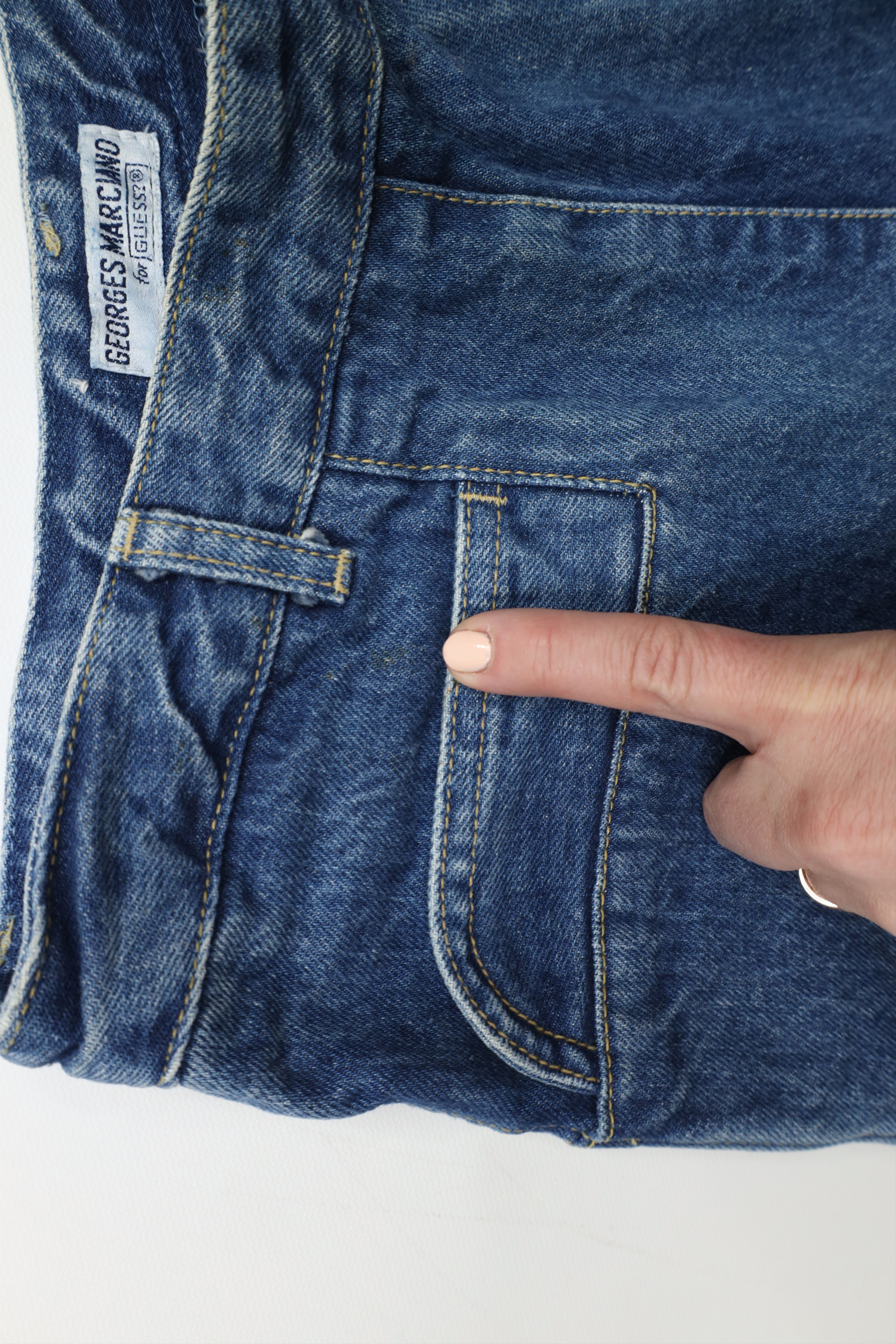 Guess × Vintage Vintage 80s 90s Georges Marciano Guess Denim Jeans Blue USA Size 31" - 10 Thumbnail