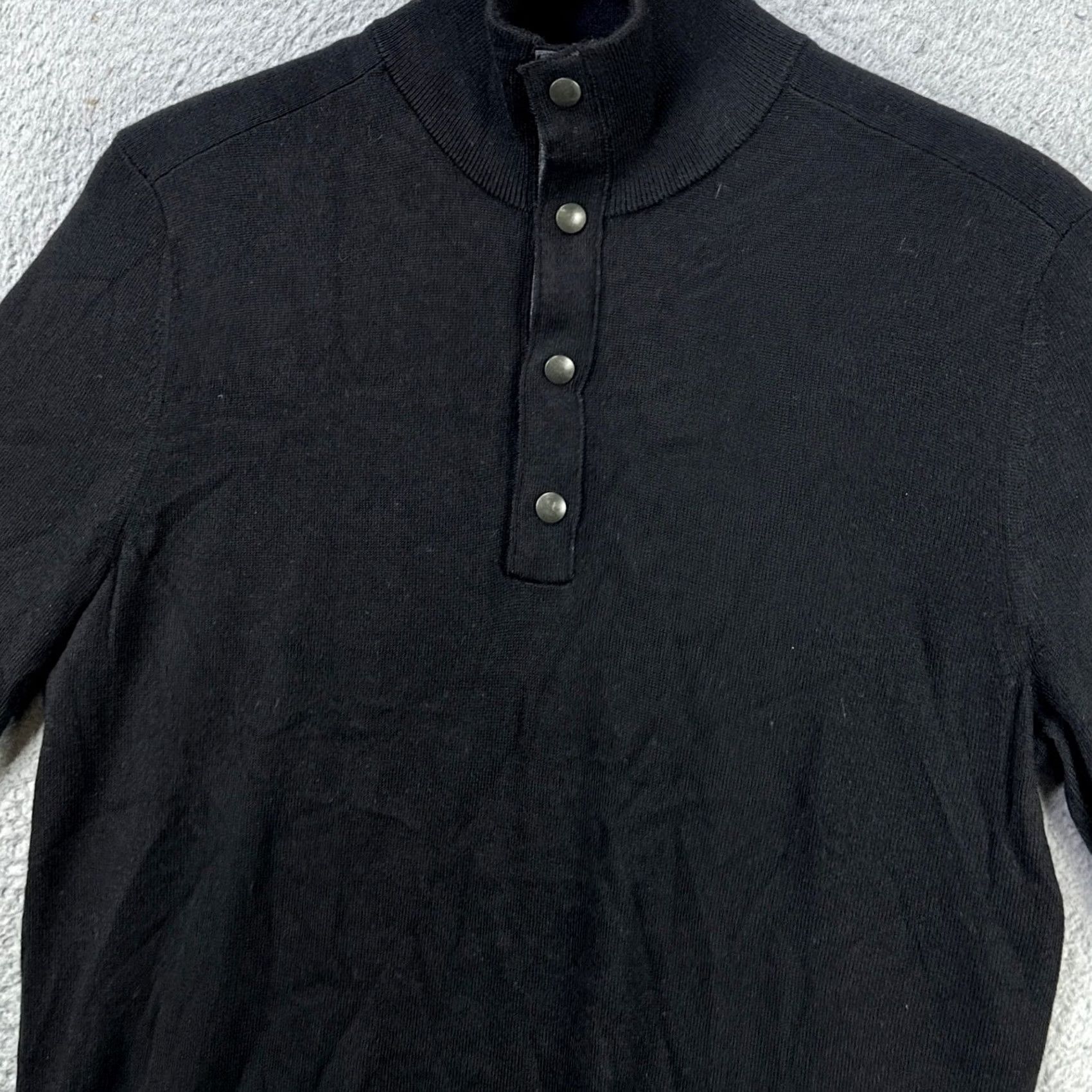 Banana Republic Banana Republic Merino Extra Fine Wool Sweater Pullover Mens Medium Black Knit Size US M / EU 48-50 / 2 - 5 Thumbnail