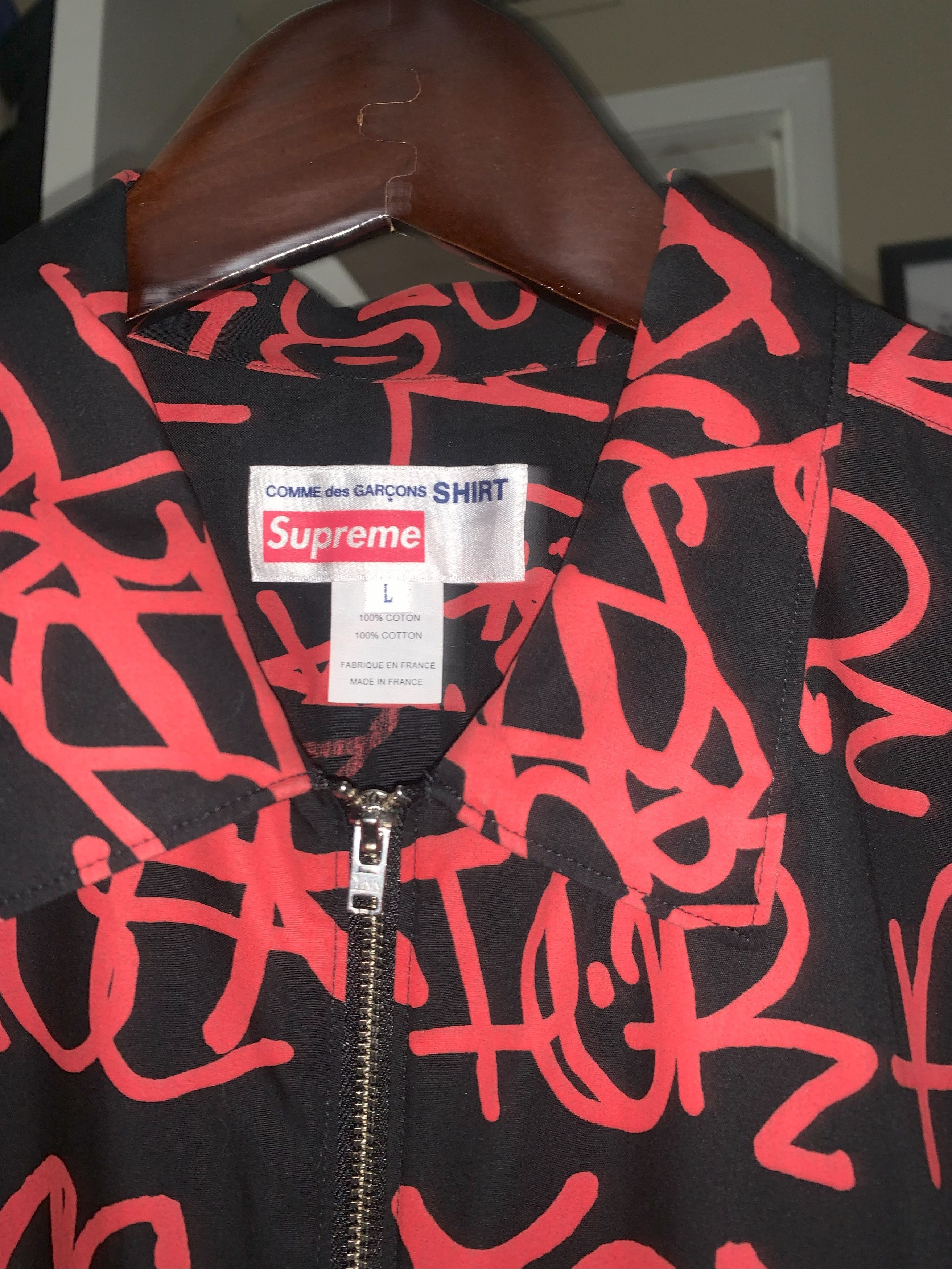 Supreme Supreme CDG FW18 Zip Up Shirt Size US L / EU 52-54 / 3 - 3 Thumbnail