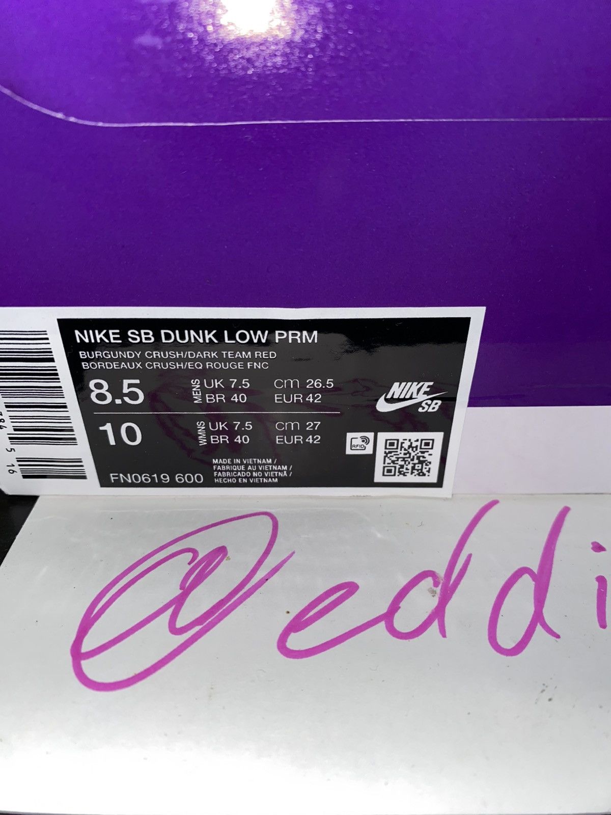 Nike Nike SB Dunk Low PRM(VDAY PACK 2023) Size US 8.5 / EU 41-42 - 2 Thumbnail