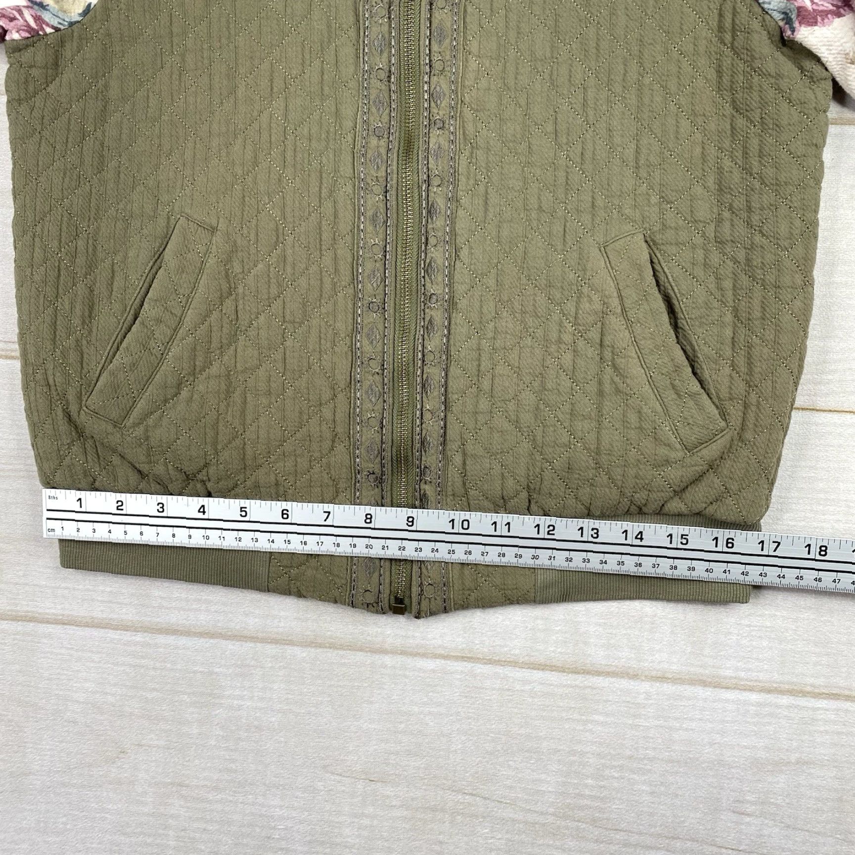 Anthropologie Anthropologie Bomber Jacket Shirt Women S Green Floral Embroidered Boho Saltwater Luxe Vintage No N/A Size S / US 4 / IT 40 - 7 Thumbnail