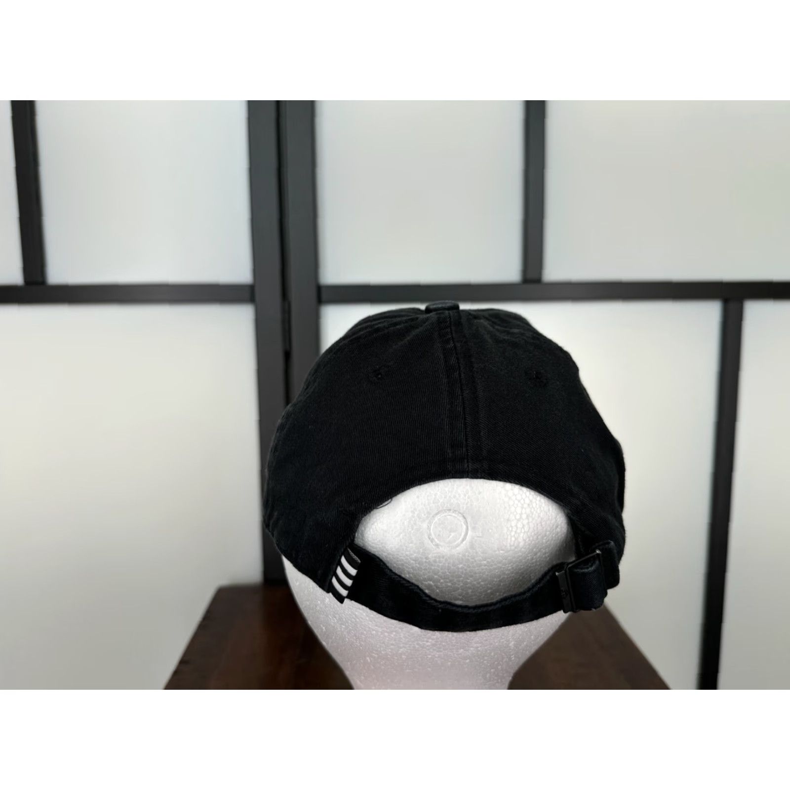 Adidas adidas Hat Cap Strap Back Adult One Size Black Cotton Twill Embroidered 3 Stripe Size ONE SIZE - 6 Thumbnail