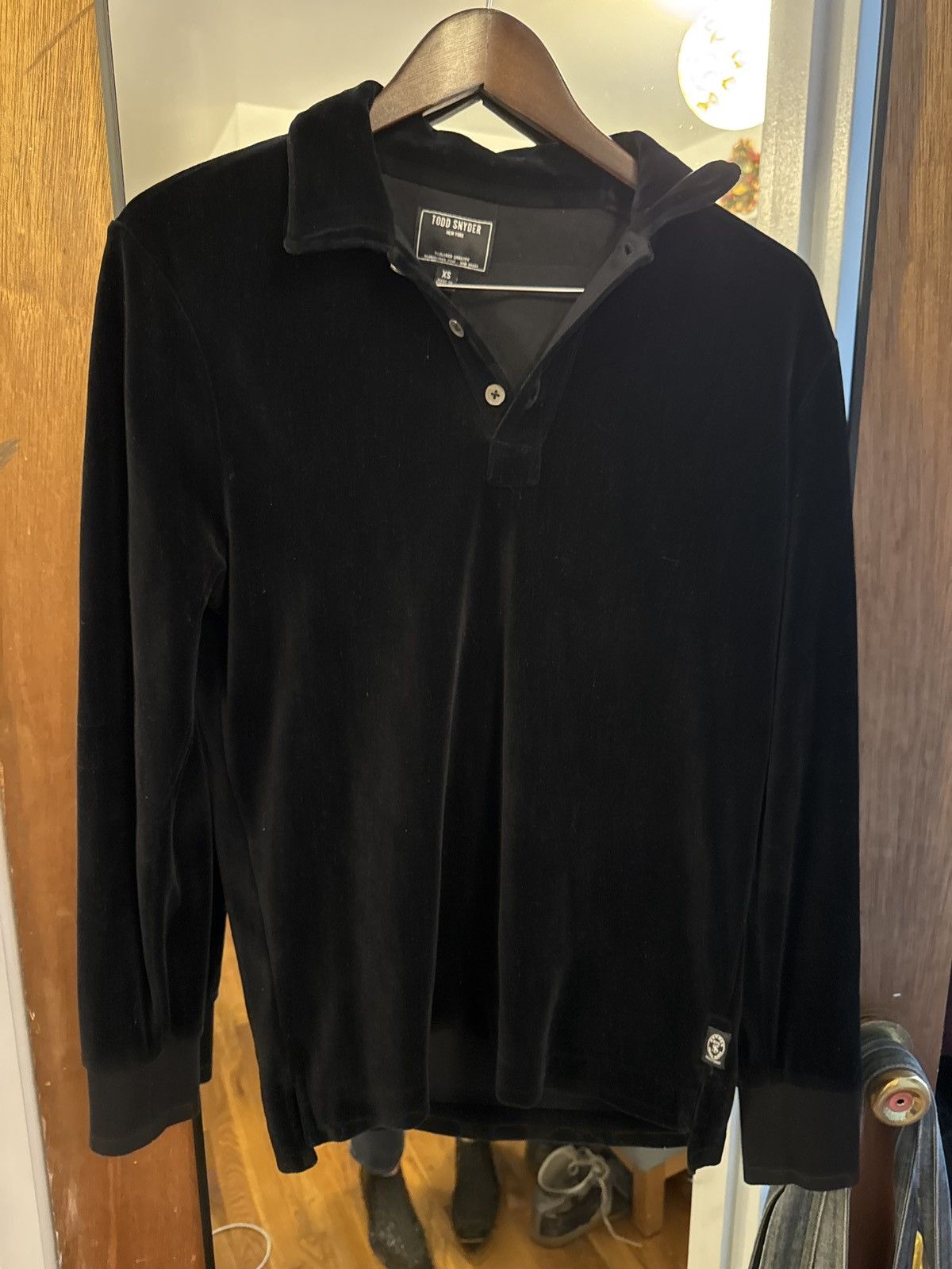 Velour 3 button sweatshirt/sweater by todd snyder